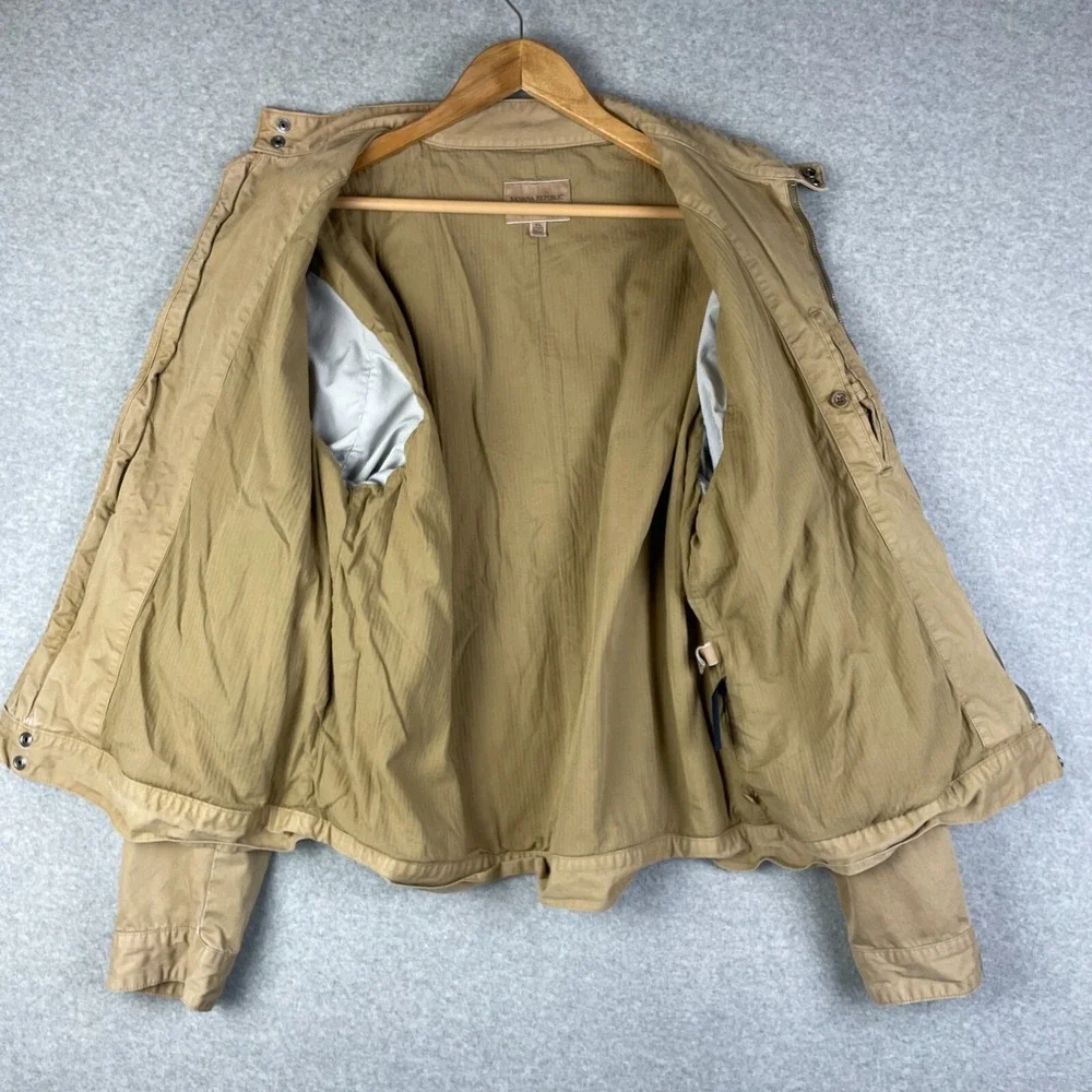 Banana Republic Jacket Mens XL Full Zip Bomber Garment‎ Dye Lined Snap Collar